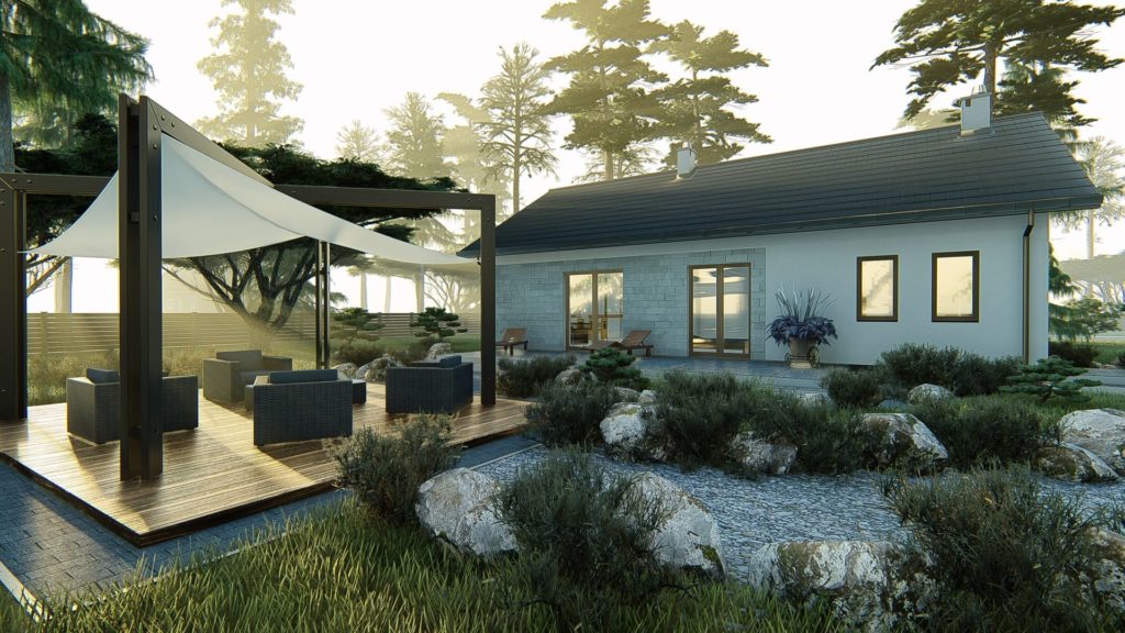 dom parterowy z dachem dwuspadowym KP-101 LUSTRO 6